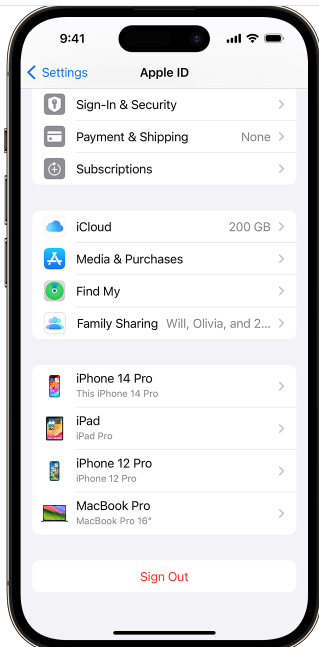 как выйти из icloud на iphone