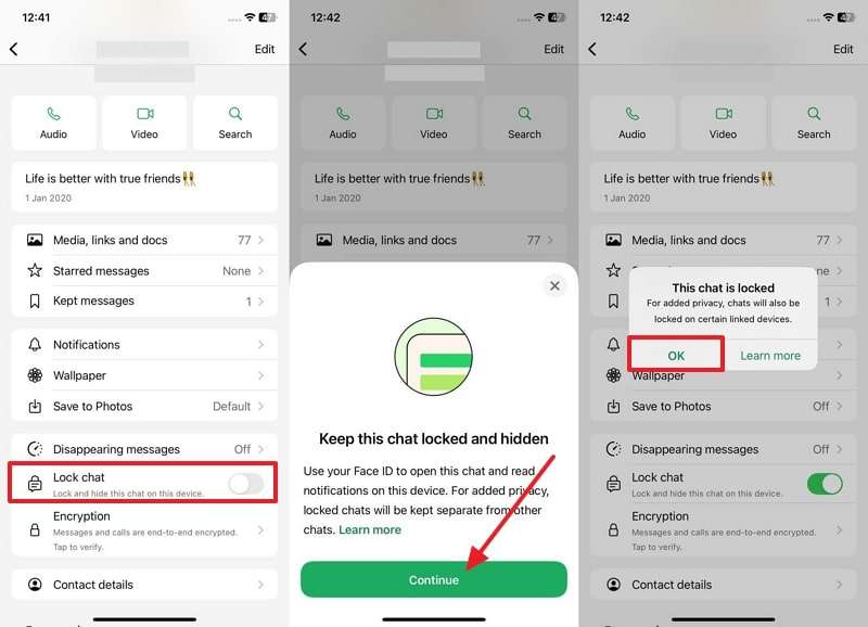 toggle lock chat and continue