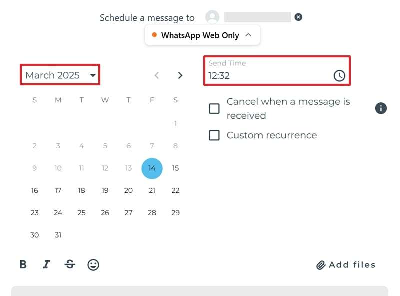 confirm date and time