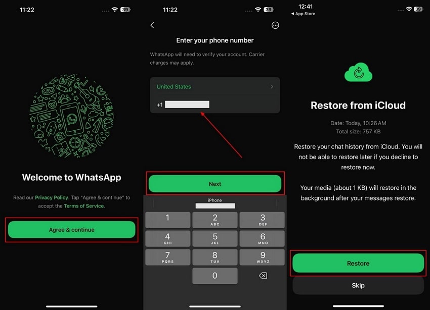 restore whatsapp chats on new phone